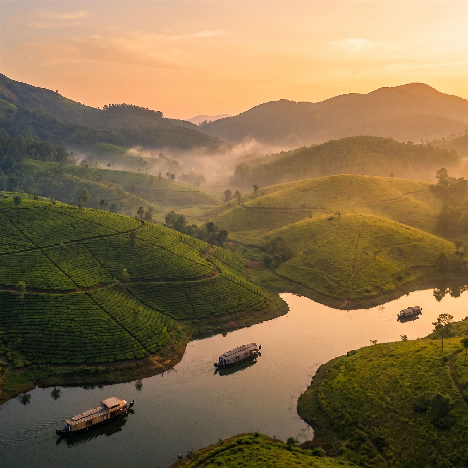 Grand Kerala — Yendayar, Vagamon, Thekkady, Munnar & Alleppey Houseboat, 8 Days / 7 Nights